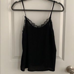 Lace neckline tank